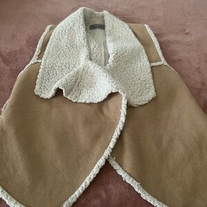 Tan and Cream Sherpa Vest  size M